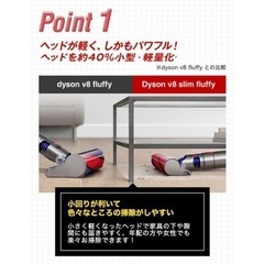 【新品未使用】ダイソン Dyson V8 Slim Fluffy ＆ 布団ツール