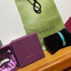 【ネット決済・配送可】急募！希少！GUCCI バングルターコイズブルー