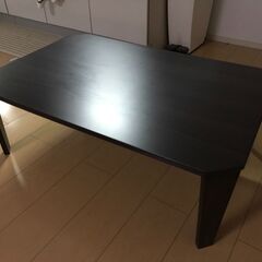 ニトリ　折りたたみローテーブル(ST3-9060) DBR(黒)