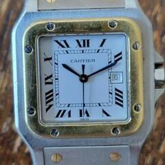 稀少カルティエサントスガルベLM デイト18金コンビ