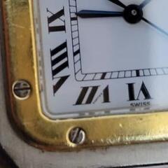 稀少カルティエサントスガルベLM デイト18金コンビ