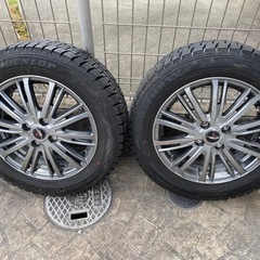 激安値下げ！早い者勝ち！美品！2018年製国産　ダンロップ　タイヤ、ホイール4本setフィットハイブリッド！