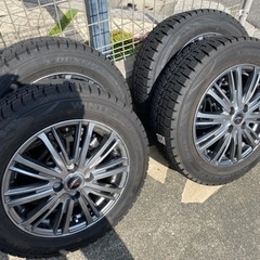 激安値下げ！早い者勝ち！美品！2018年製国産　ダンロップ　タイヤ、ホイール4本setフィットハイブリッド！