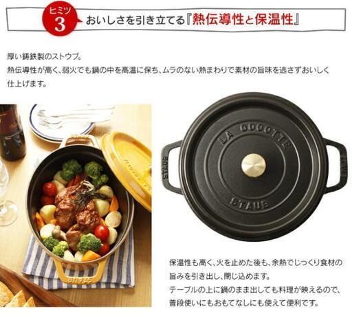 staub ストウブ 20cm 両手鍋 マスタード RST-47