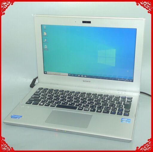 中古美品 シルバー 銀色 ノートパソコン 11.6型 SONY ソニー SVT1113AJ 第3世代Core i3 4GB 無線 Bluetooth カメラ Windows10 Office