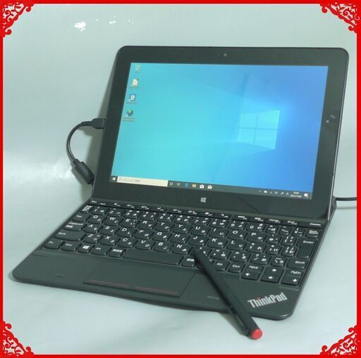 中古美品 タブレット 超高速SSD 10.1型ワイド Lenovo レノボ ThinkPad 10 Atom 4GB 無線 WiFi Bluetooth カメラ Windows10 Office