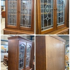 美品 大塚家具購入品‼︎キャビネット 食器棚 カップボード 収納棚 三越家具 ブルージュシリーズ【1106N1】