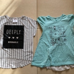 【ネット決済】(130、140)女児Tシャツ2枚セット　無料