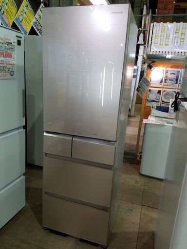 【愛品館市原店】Panasonic 2014年製 426L 5ドア冷蔵庫 NR-E438TG-N【管理IR013737-104】