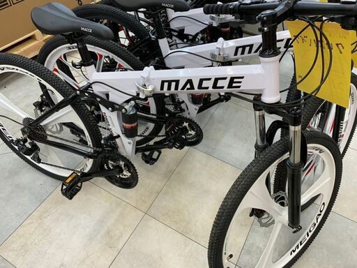 MACCE 折り畳み式クロスバイク 白 27変速 未使用品 店頭展示品