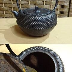 南部鉄器 鉄瓶 急須 茶こぼし等 7点セット まとめて 煎茶道具 茶道 鉄製 鋳物 岩鋳 鳳文堂造有り 札幌市 白石区 東札幌