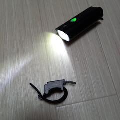自転車用ライト(黒)　USB充電式