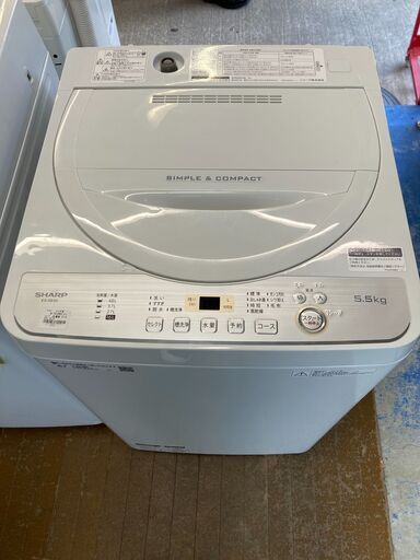 ★シャープ 洗濯機 ES-GE5C W565×D540×H890
