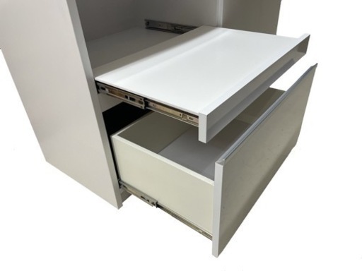 GM741【近隣配達可能】食器棚 キッチンボード 白 幅120 コンセント付き