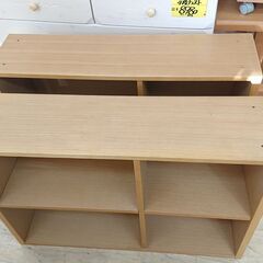 カリモク karimoku QS3585MS 2個セット 書棚 本棚 ブックシェルフ 飾り棚 オーク材 ナチュラル 棚板可動式■定価約90000円■幅100×奥行26.5×142.5㎝■近隣配送無料 買取帝国 朝霞店 ヤ出