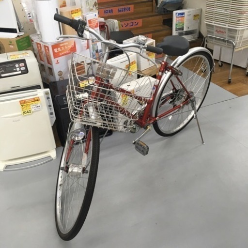S270　普通自転車　AFFICHE　6段　赤　カギ付き　ダイナモライト　美品 S270 普通自転車 AFFICHE 6段 赤 カギ付き ダイナモライト 美品