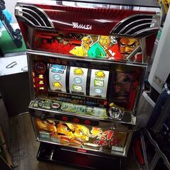 良品 山佐 パチスロ実機 4号機 天下布武 設定キー付き スロット