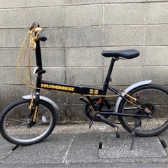 【ネット決済・配送可】【HUMMER】20インチ折り畳み自転車　...