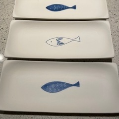 【値下げ】長角皿　魚皿　3枚