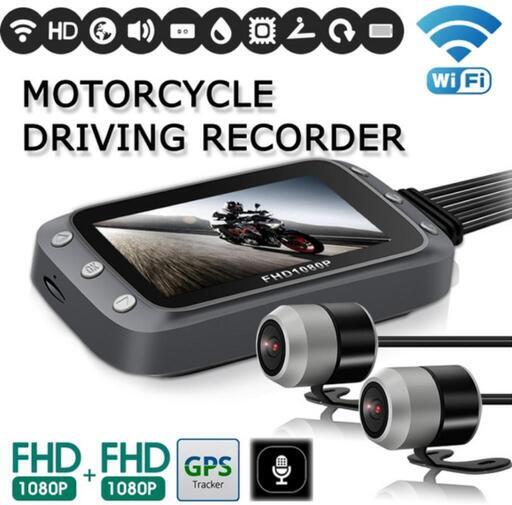 バイクドライブレコーダーGPS　WiFi　64G TF Card付き