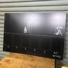 中古 IKEA MALARNA 壁掛け黒板 アート スケジュールボード