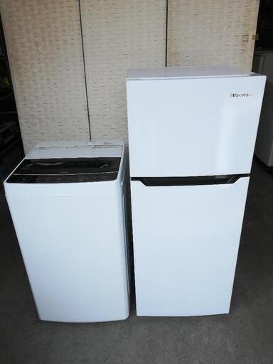 【送料・設置無料】⭐ハイセンス冷蔵庫120L＋ハイアール洗濯機5.5kgご来店大歓迎⭐JWI35