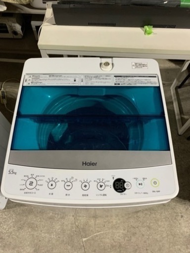 美品 2019年製  5.5kg 全自動洗濯機　Haier JW-C55A