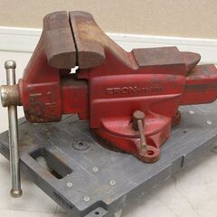 ERON ガレージバイス N-35 万力 口幅140mm 最大開口150mm レッド 5 1/