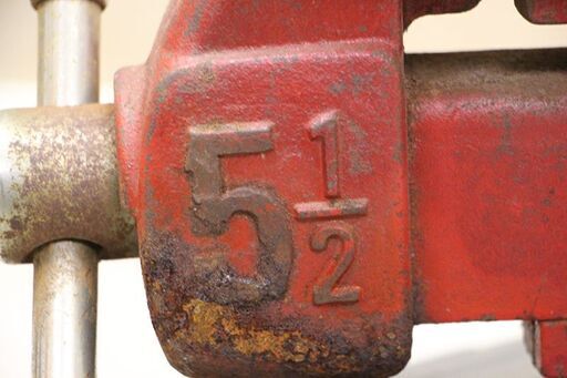 ERON ガレージバイス N-35 万力 口幅140mm 最大開口150mm レッド 5 1/2