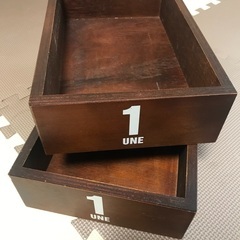 木製ボックス　2個