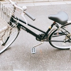 【ネット決済】非電動タイプ　ママチャリ　一文字ハンドル　中古自転車