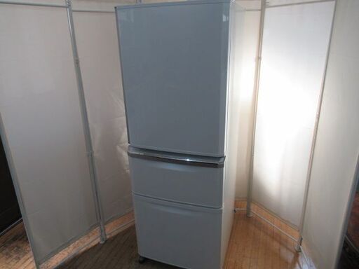 JKN3294/1ヶ月保証/冷蔵庫/3ドア/大型/右開き/ホワイト/自動製氷/コンパクト/三菱/MITSUBISHI/MR-C34Y/良品/美品/中古品/