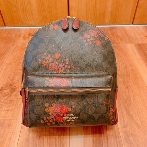 ★決まりました★【COACH】（廃盤人気カラー）ミディアム チャーリー バックパック シグネチャー キャンバス フローラル バンドル プリント 品番：F38049IMO81
