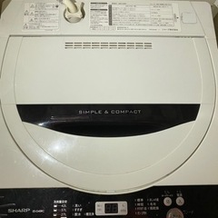 【譲ります】SHARP 全自動洗濯機　ES-G45RC-W　20...