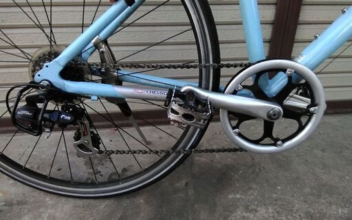 クロスバイク CHEVROLET シボレー CHEVY 6段変速 700 アルミ 水色 配送無料