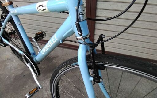 クロスバイク CHEVROLET シボレー  CHEVY 6段変速 700 アルミ 水色 配送無料 クロスバイク CHEVROLET シボレー CHEVY 6段変速 700 アルミ 水色 配送無料