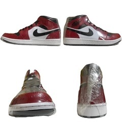 NIKE AIR JORDAN 1 MID CHICAGO BLACK TOE