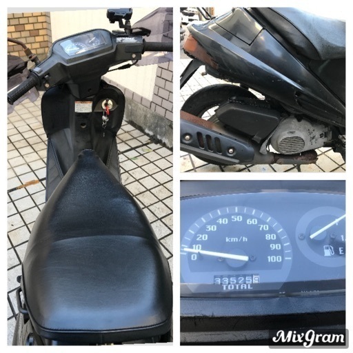 値下げ！松戸市 ◯アドレス V100 実働車◯ 黒 原付 100cc 格安