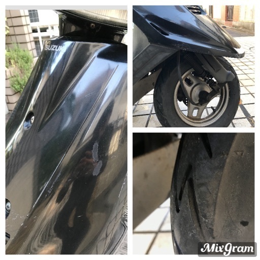 値下げ！松戸市 ◯アドレス V100 実働車◯ 黒 原付 100cc 格安