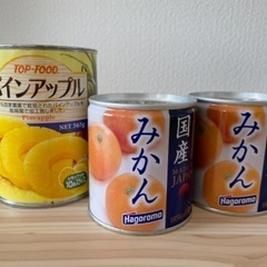 フルーツの缶詰3個/thanks☺︎