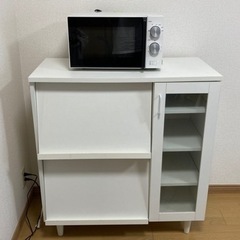 【ネット決済】食器棚　ホワイト　白