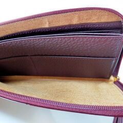 超美品 ATAOアタオ Limo リモ 長財布 シェブロンエナメル ボルドー ロング ウォレット