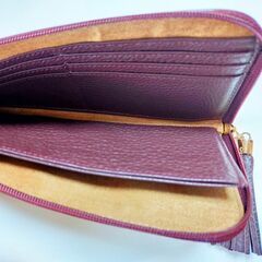 超美品 ATAOアタオ Limo リモ 長財布 シェブロンエナメル ボルドー ロング ウォレット