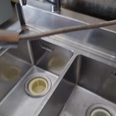 値下】【中古/クリーニング済】【マルゼン】マルゼン特殊水栓付き2槽