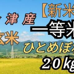【ネット決済】一等米　ひとめぼれ　玄米　20kg　令和3年度　【...