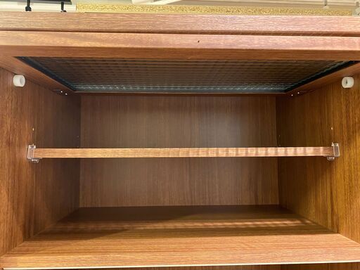 宇都宮でオシャレな家具を探すなら『オトワリバース！』ユーアイ レンジボード 食器棚 キッチン収納 収納棚 ブラウン 中古品⑦