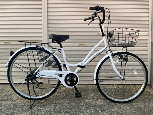 新品★未使用　折りたたみ　ママチャリ　26インチ　ホワイト②号車