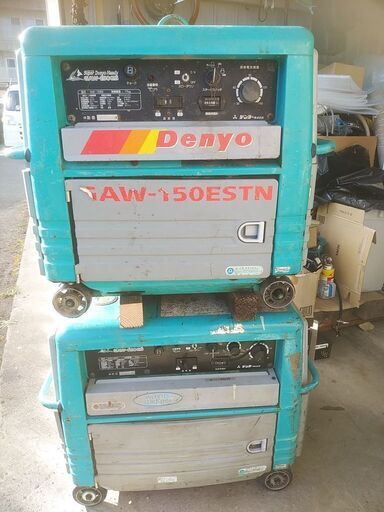デンヨーウエルダー ジャンク品２台まとめて 溶接発電 GAW-150ES GAW-180ES 引き取り限定
