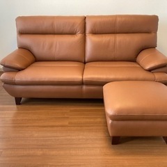 大塚家具ソファ未使用3人掛け-セルフォードボウタイタイトワンピース