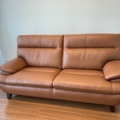 大塚家具ソファ未使用3人掛け-セルフォードボウタイタイトワンピース